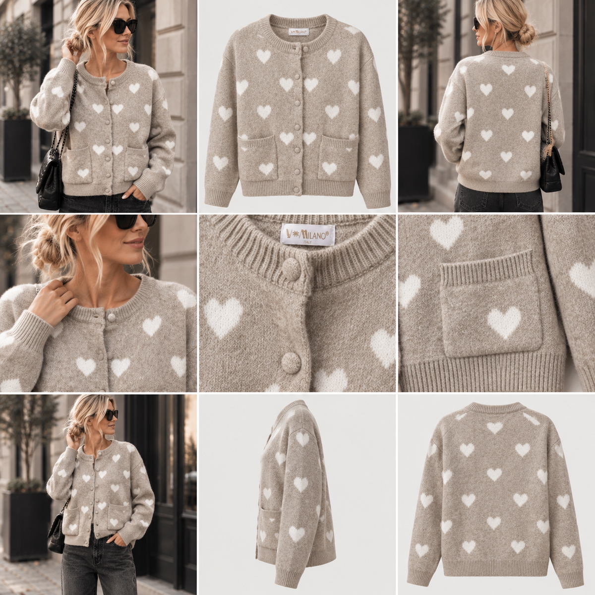 Strickjacke Herz V.Milano