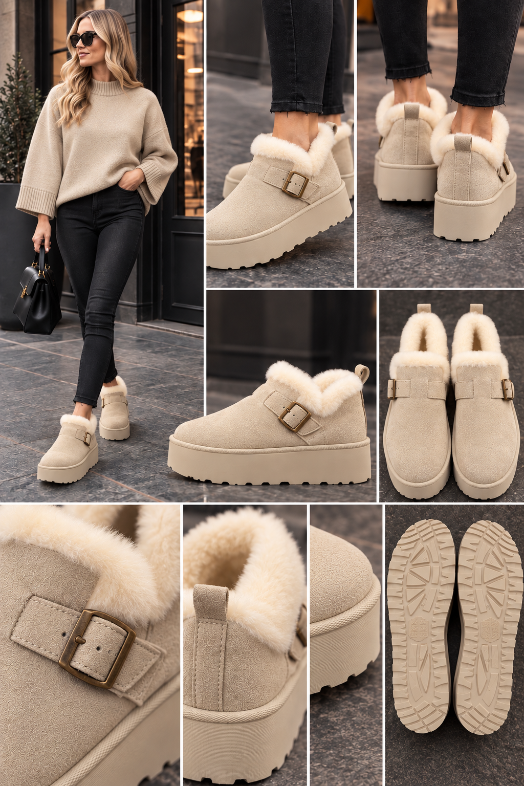Fellboots beige