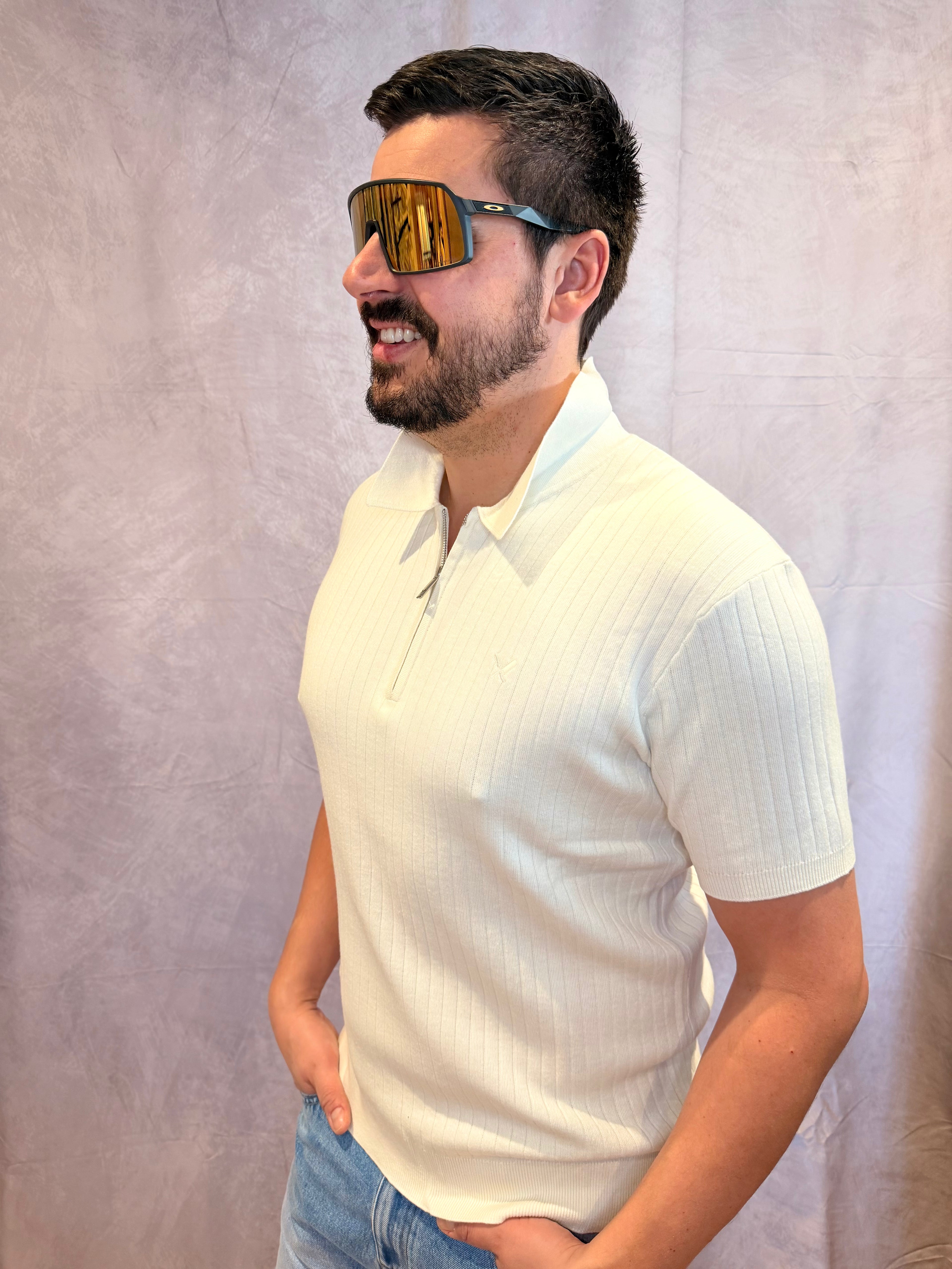 Polo Zip Distorted People