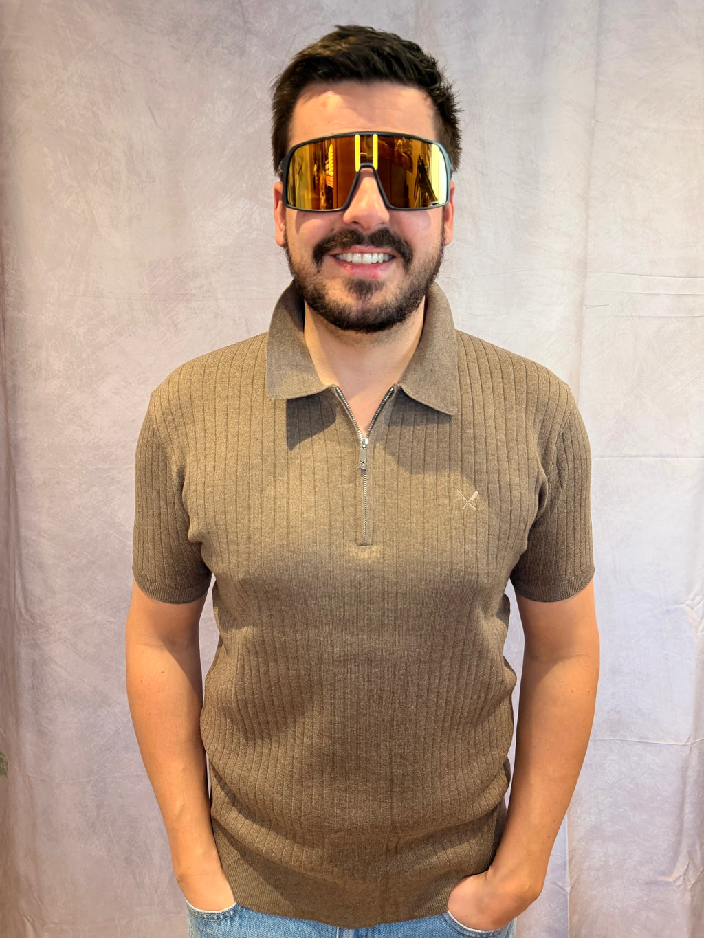 Polo Zip Distorted People